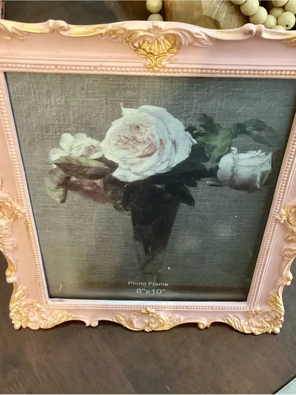 Pink Ornate Floral Framed Art